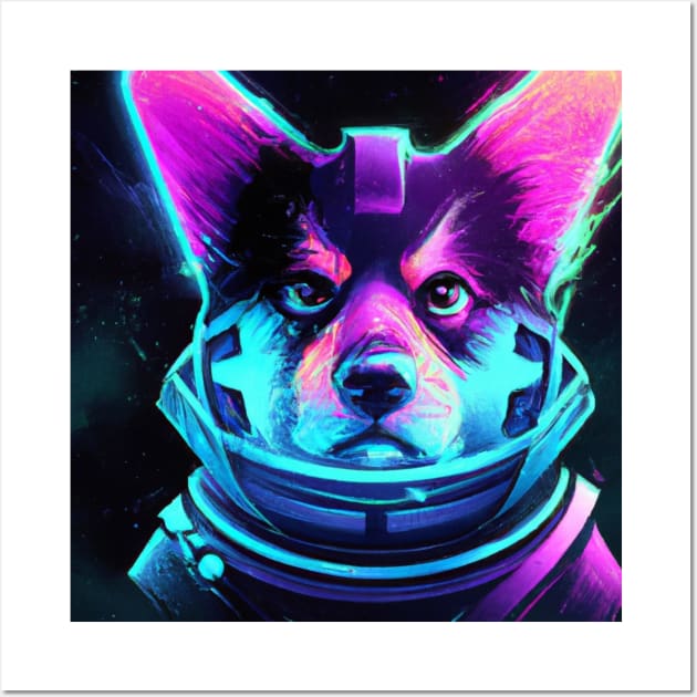 Space Traveling Corgi Wall Art by Tropical Corgi's